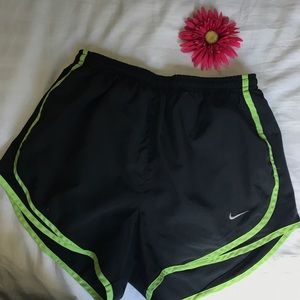 Green Nike tempo shorts